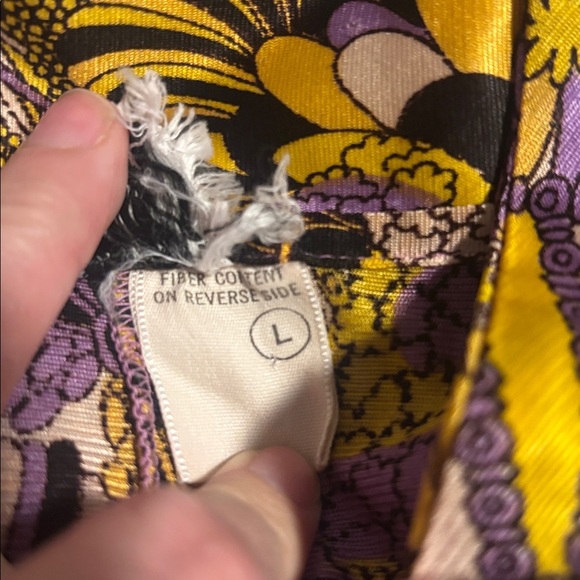 Vintage Loungewear by Danville Purple and Yellow psychedelic Floral Jumpsuit - Picture 14 of 17